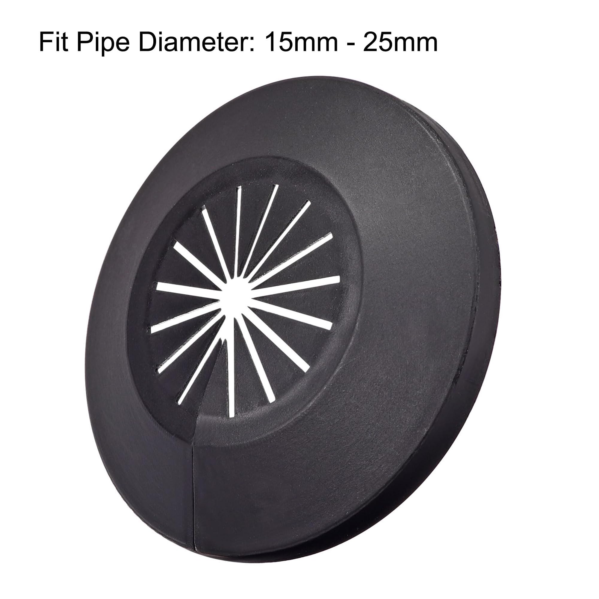 TOP-VIGOR 4pcs 15mm-25mm Pipe Cover Decoration, PP Plastic Escutcheon Pipe Collar for Water Pipe Drain Line - Image 3