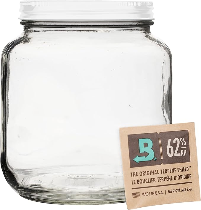 Smell Proof Jar Glass Container with Airtight Metal Lid