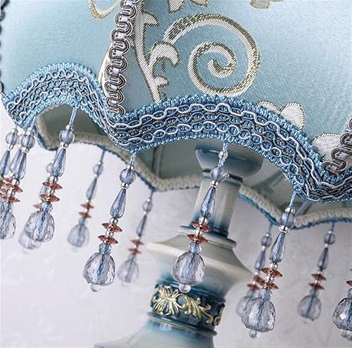 Miniatura 7 de JITEM Lámpara de Mesa Lámpara de mesa de estilo europeo clásico creativo retro lámpara de noche con interruptor de atenuación de tela estilo