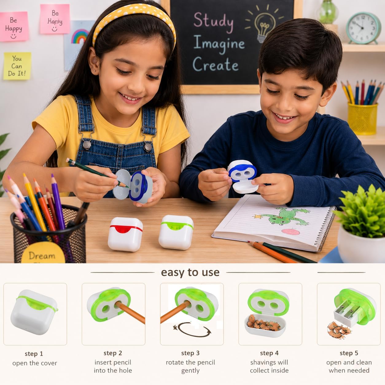 Wireless Earbud Style Pencil Sharpener Funny Desktop Gift Multicolor (1 PC) 2