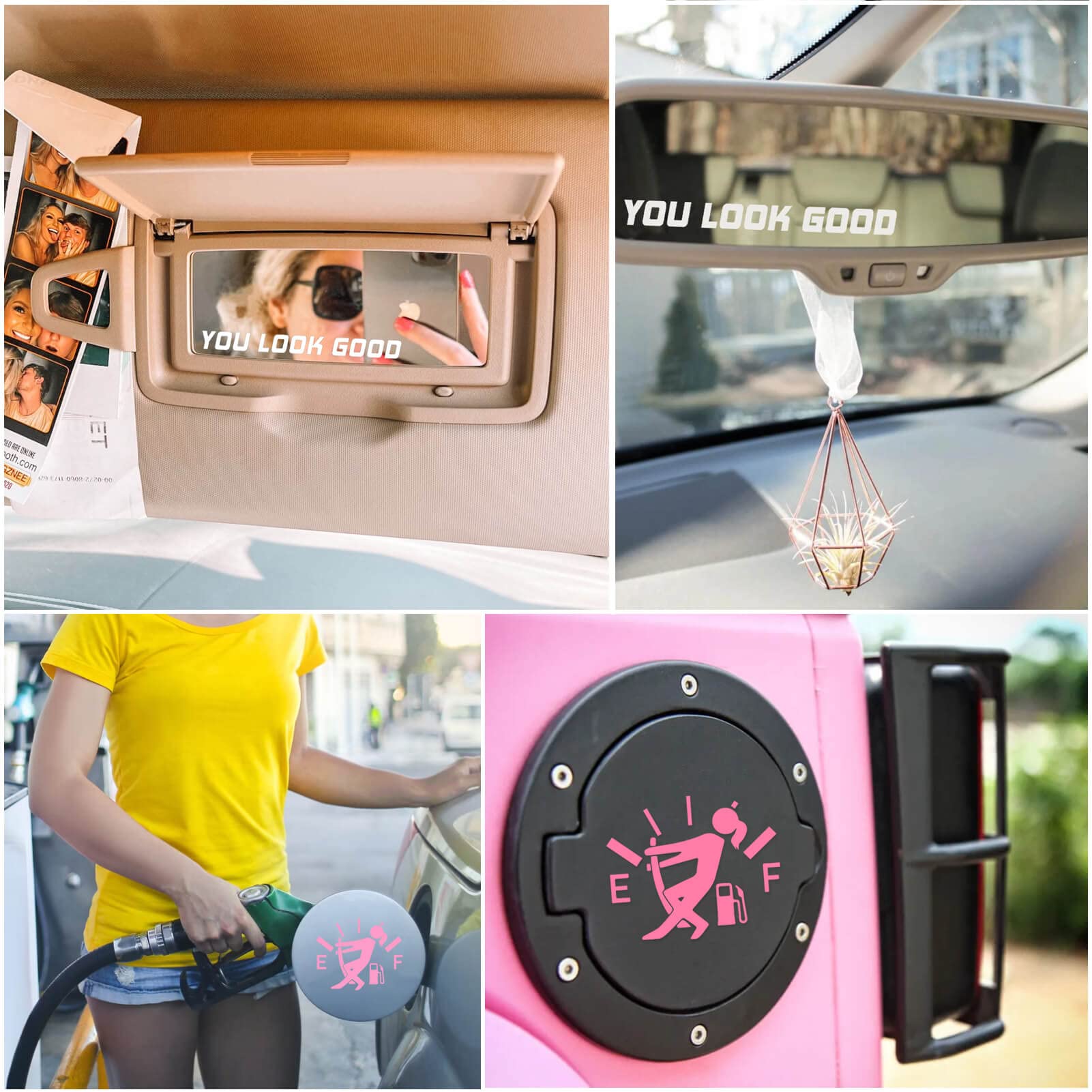 6Pcs Cute Faith Stickers Pack Inspirational Car Accessories Gifts for Women Girl Essentials Decorations Stuff for Automotive Spiritual — view 4