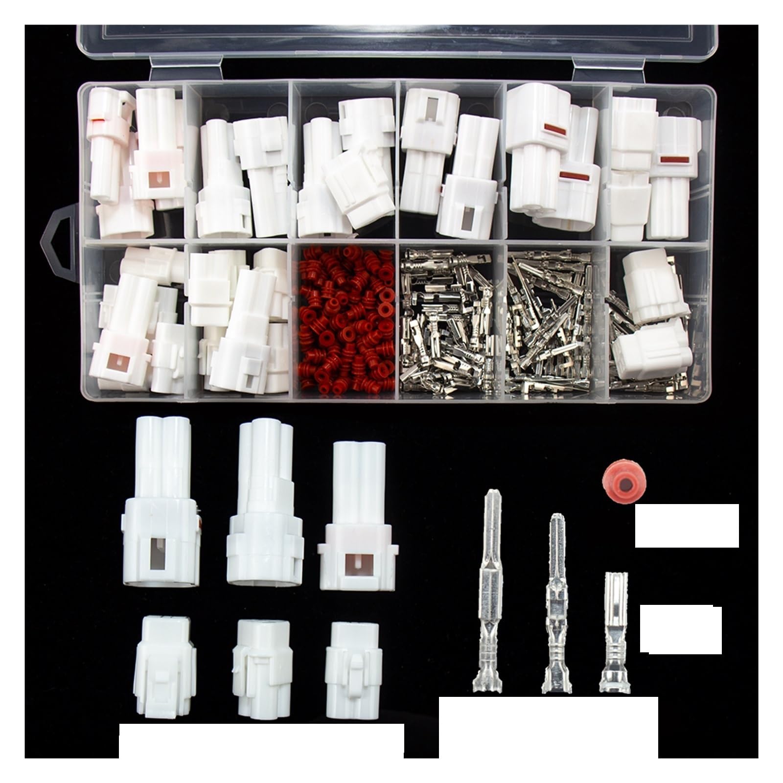 Conector de cableado automovilístico 30set 2Pin 3Pin 4Pin Motocicleta Motocicleta Conecte Alambre eléctrico a Prueba Agua(E 210pcs)