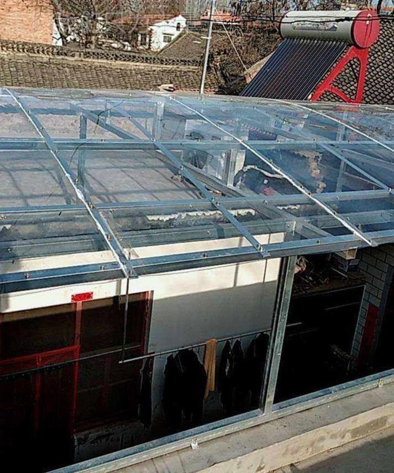 Transparent Polycarbonat Platte Dachplatten,UV-Schutz,1 mm,Klar Kunststoffplatte,Gewächshaus Platten für Garten Vordächer,Terrassenüberdachung,Schlagfest,mit Schrauben (50cm x 10m)