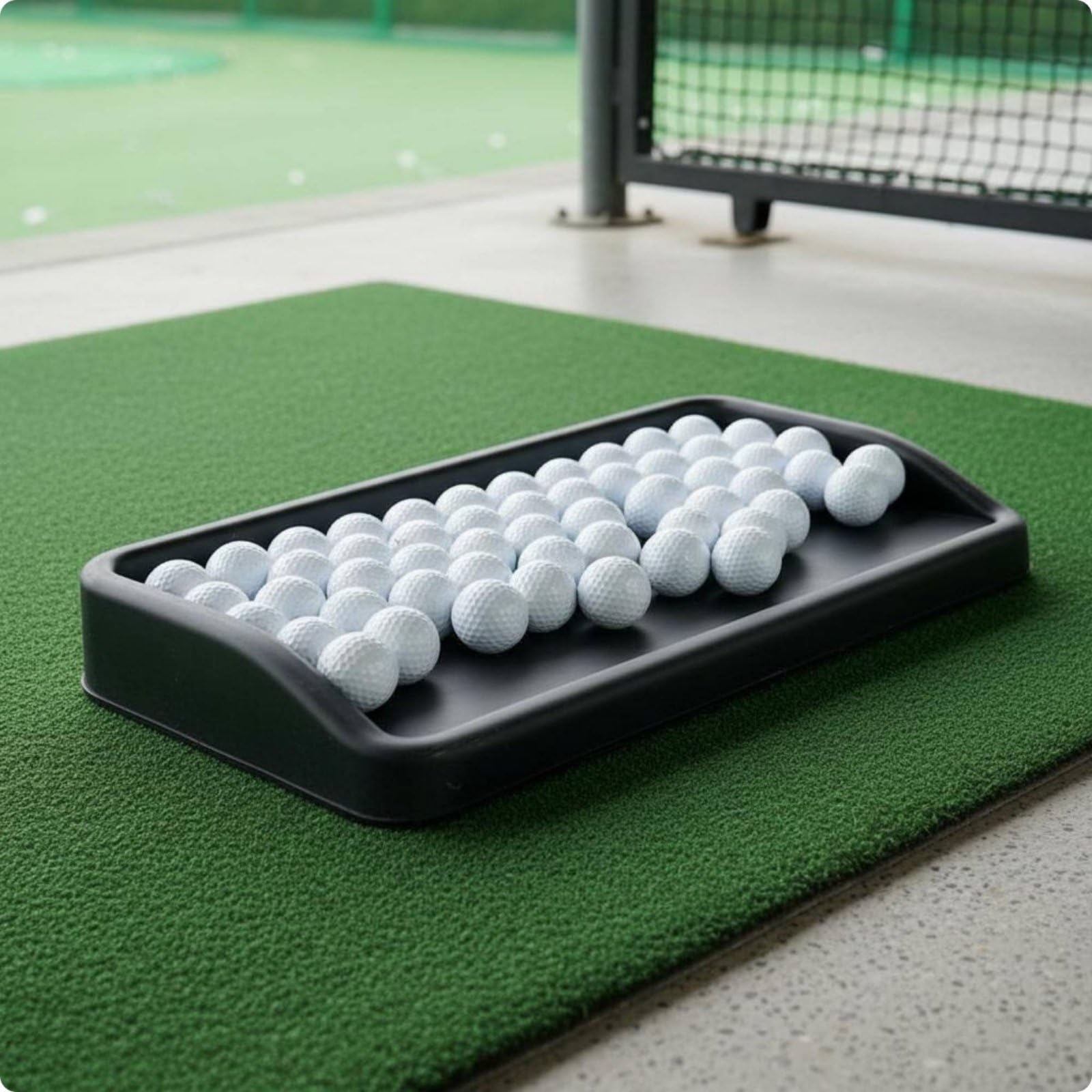 Equipo de Entrenamiento de Golf Caja de Tés Organizador Bandeja Contenedor Soporte Antideslizante con Drenaje Estructura Monobloque para Campo de