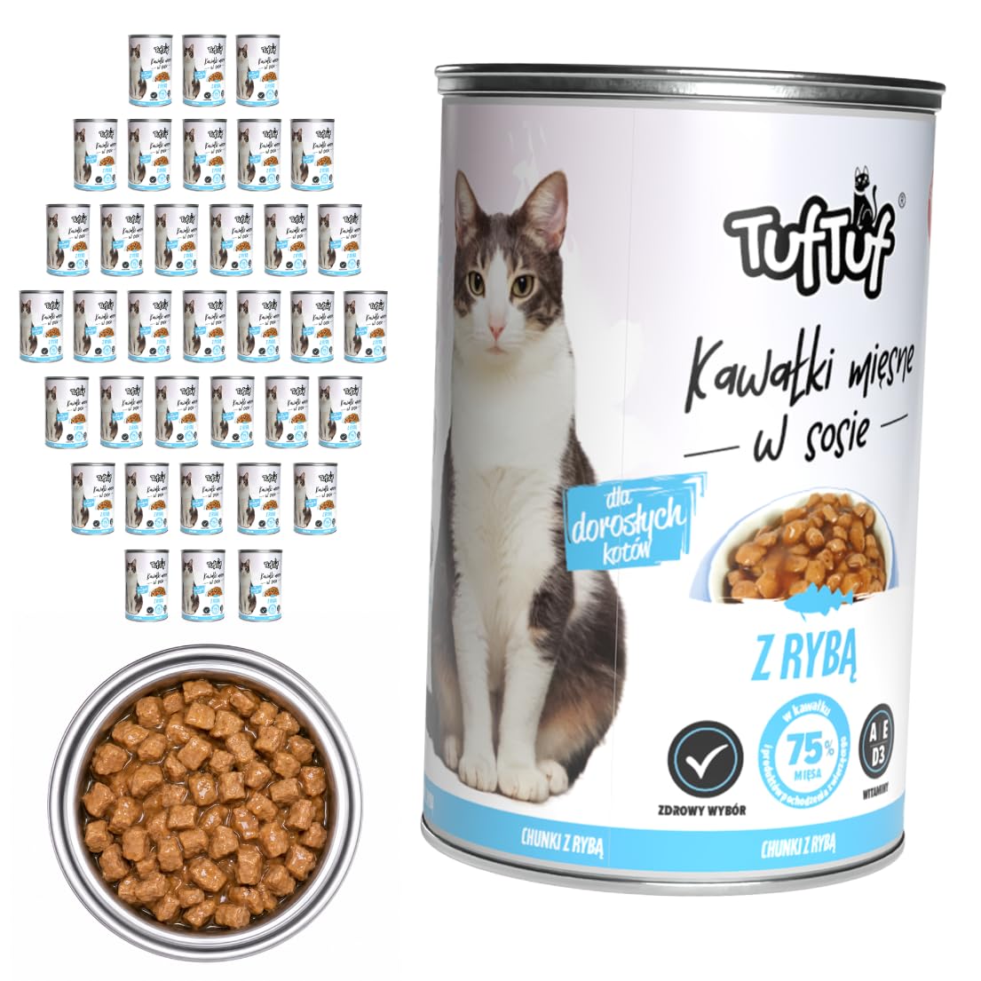 TufTuf Katzenfutter Nass Dose 36x415g Fisch