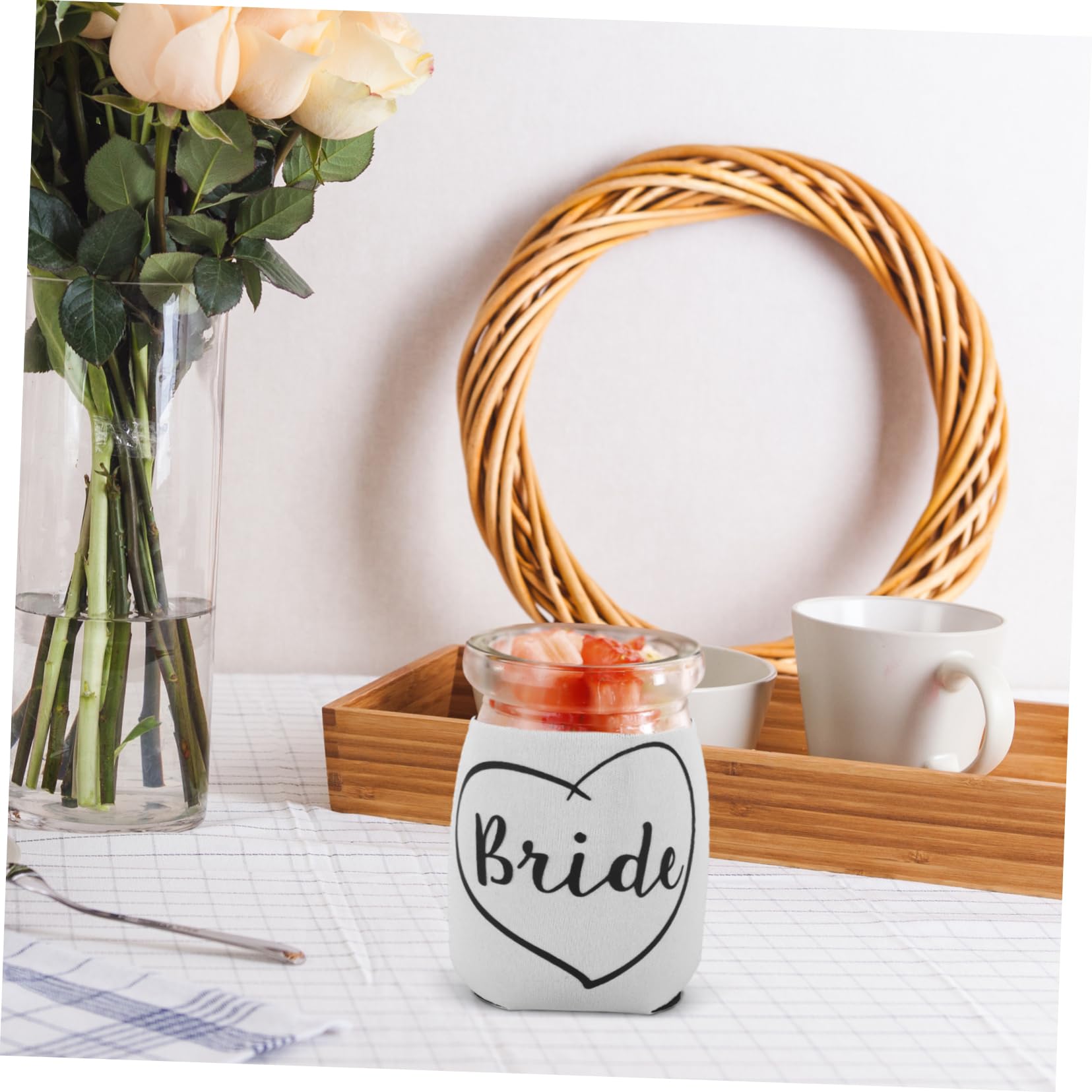 PRETYZOOM Custom Wine Glass Can Sleeves Reusable Beer Can Bar Accessory Wedding Favor Cup Sleeves