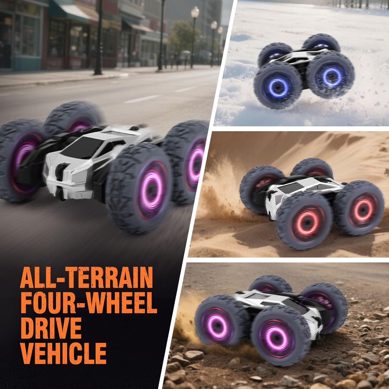 RC Stunt Cars Remote Control Car Double-Sided Driving 360-degree Flips Rotating Car Toy