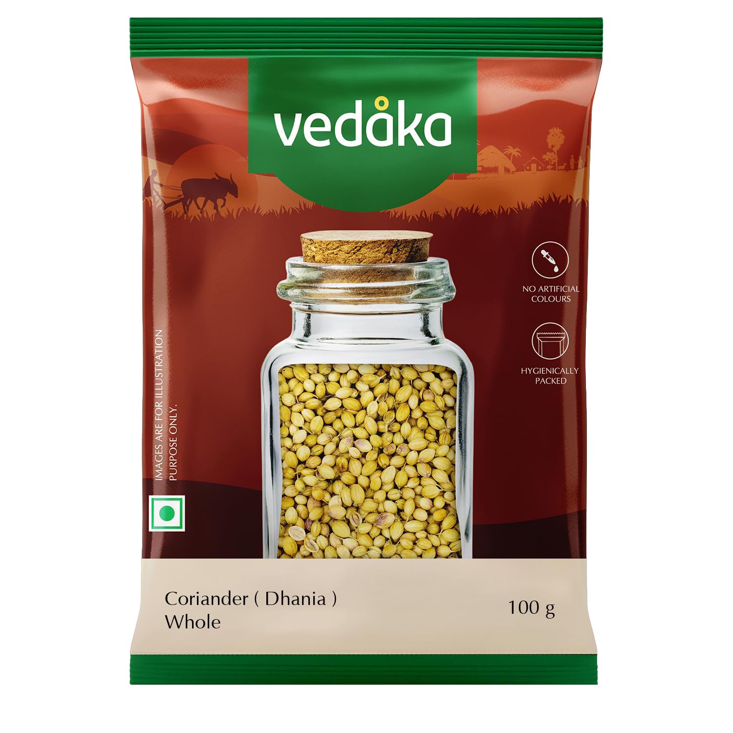 Amazon Brand - Vedaka Coriander | Whole | 100 G | Dhania-image-28