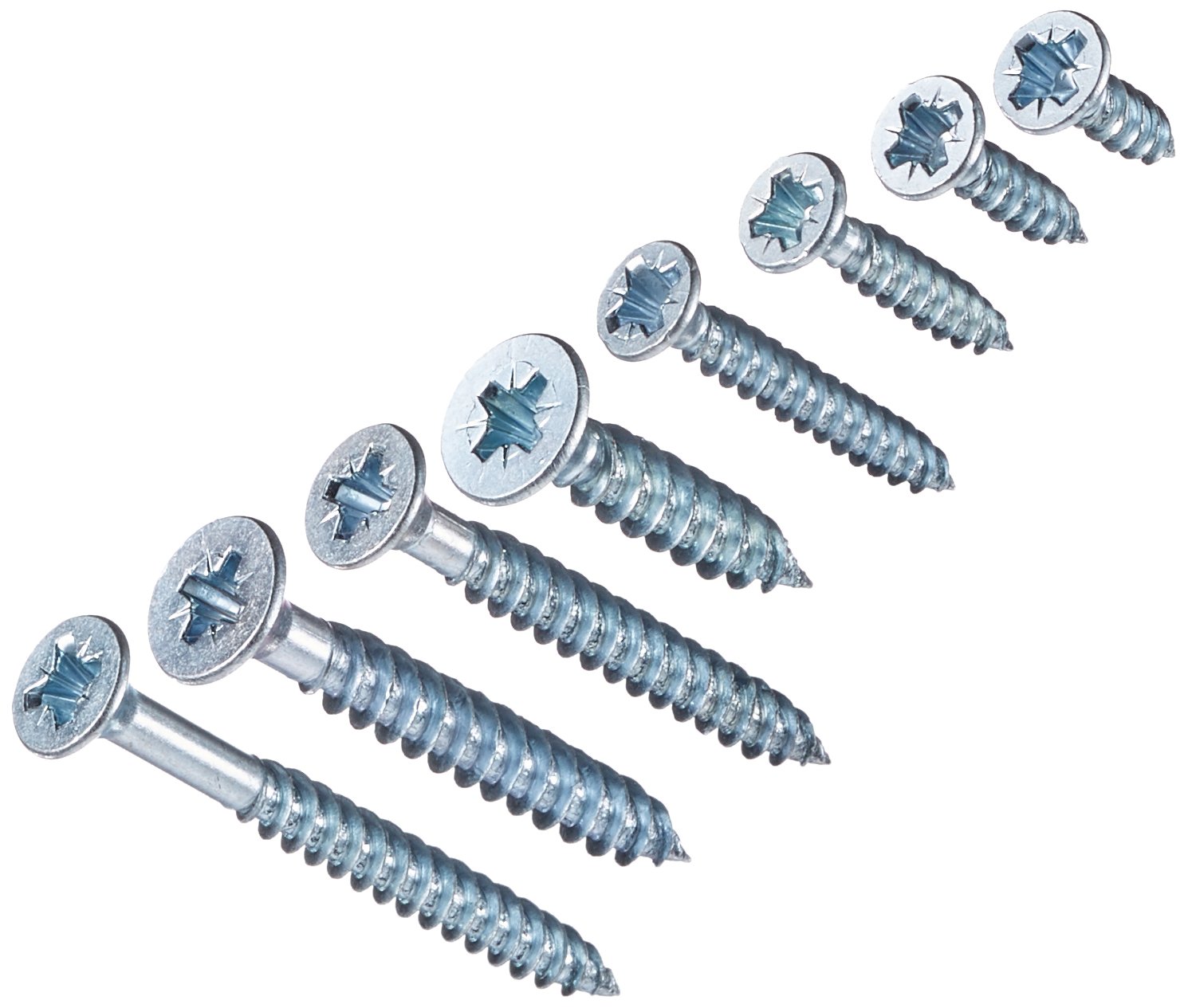 Merriway BH06523 Zinc Plated Workshop Assortment of Pozi Head CSK Twin Thread Screws