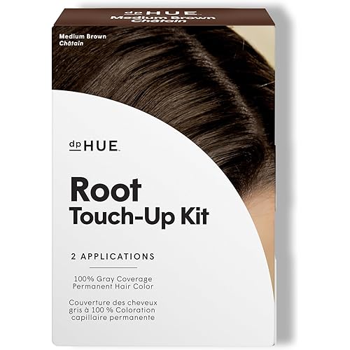 dpHUE Root Touch-Up Kit, Medium Brown - Permanent Hair Color for Gray Coverage - Includes Two Applications - Paraben, SLS & SLES Sulfate Free - Leaping Bunny Certified