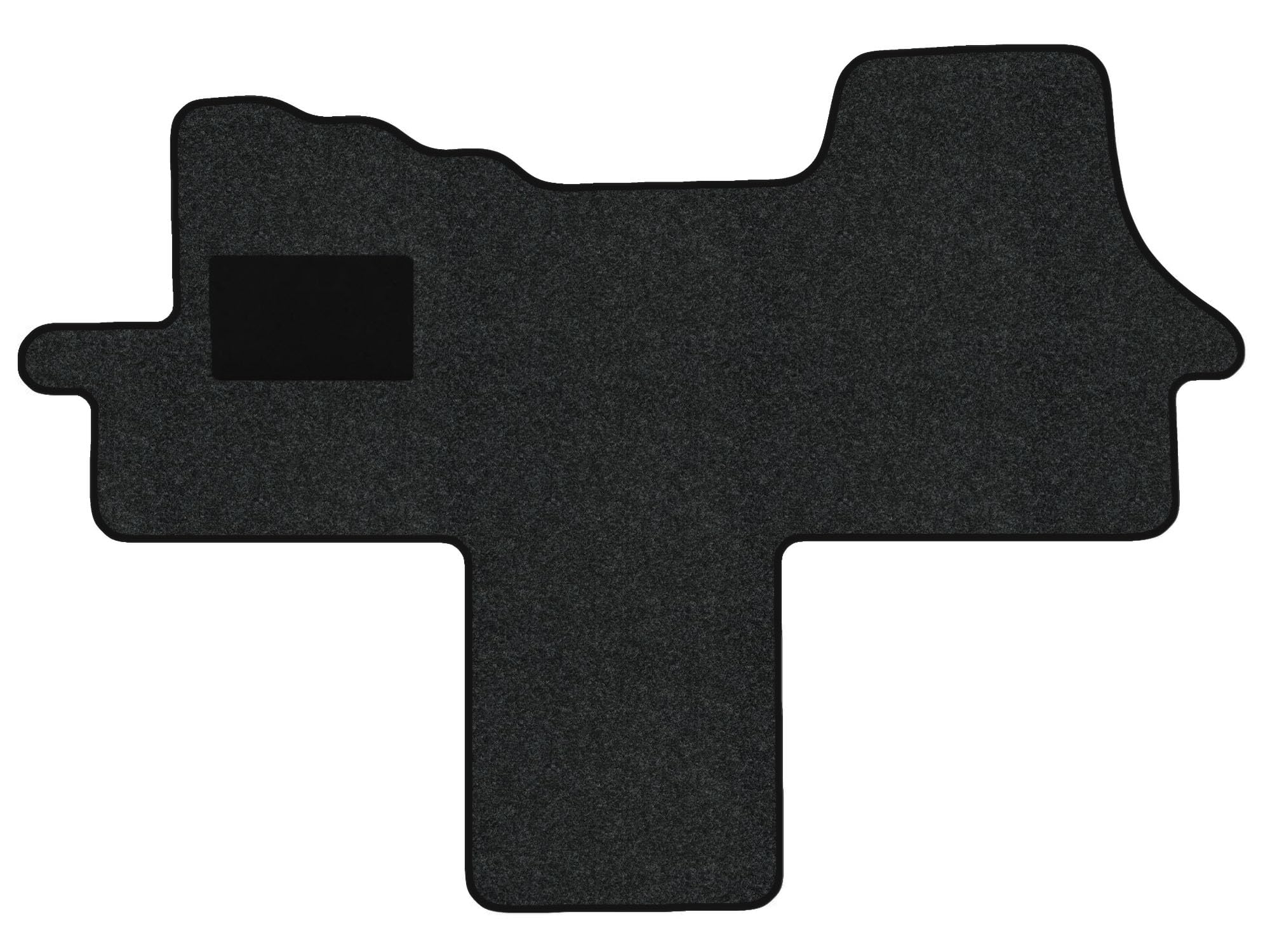 Alfombrillas adecuadas para Fiat Ducato Tipo 250 Alle Sitzvarianten (Fabricación 2006 - Actual), Hit Antracita | 1 uds. | Borde Negro