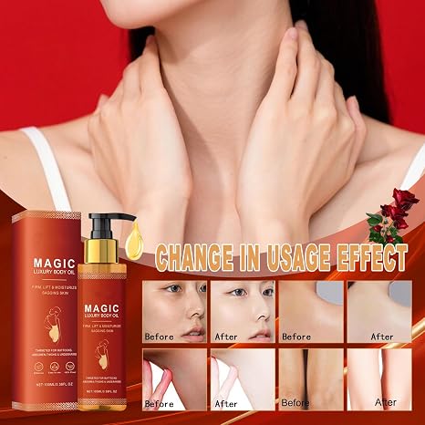 Pack of 2 Magic Luxury Body Oil Magic Body Oil Glow Remedy Oil GLow Tight Magic Body Oil This Easily Absorbed Body Oil is Suitable for Dry Wrinkle and Saggy Skin