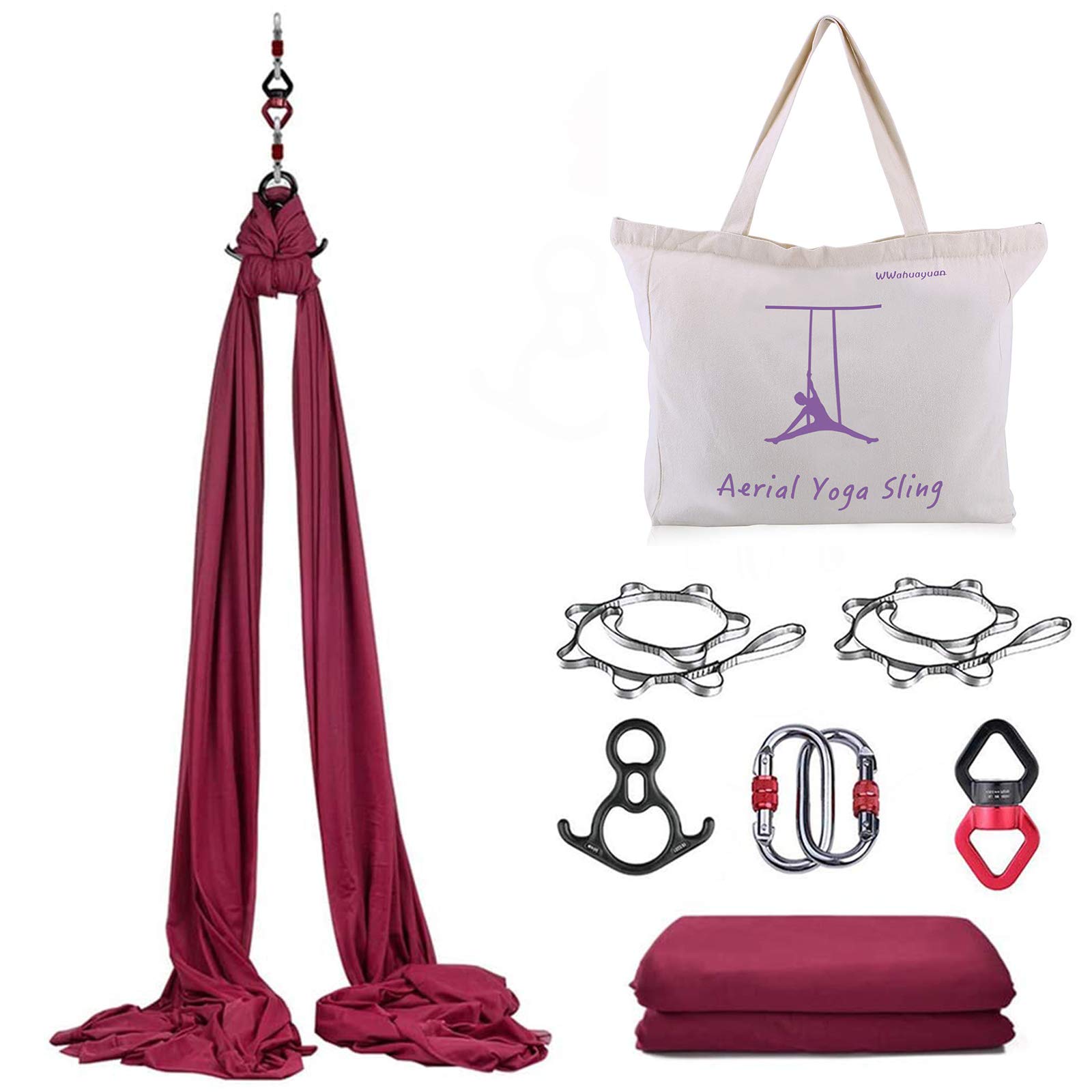 10M Premium Aerial Silks Equipment Yoga Pilates Swing Aerial Yoga Antigravity Hammock Trapeze for Acrobatic Dance,Air Yoga, Aerial Yoga Hammock