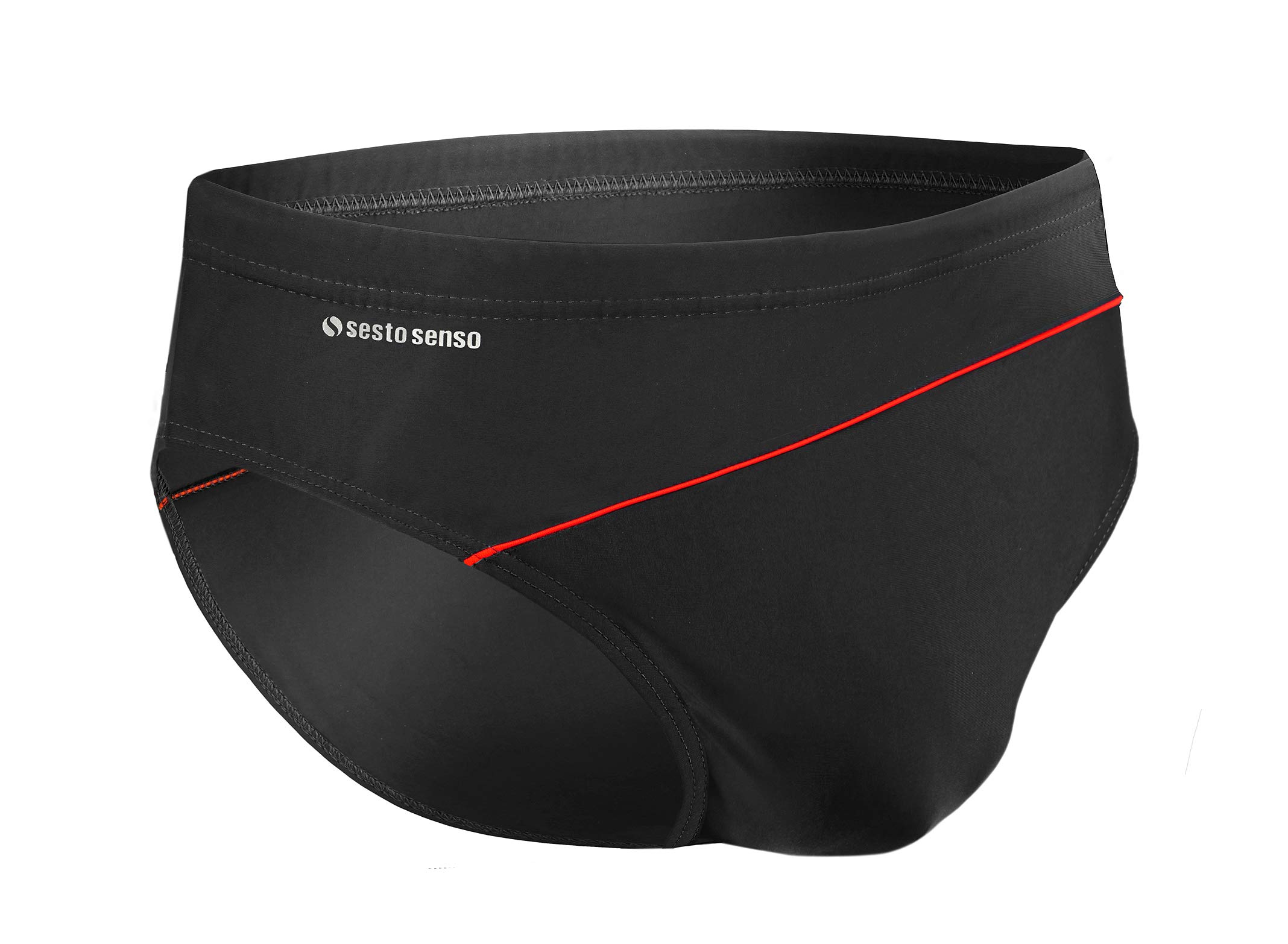 Sesto Senso Men's Black Red - Db 413 Sesto Senso® Swim Shorts For Swimming Trunks (Sizes From M To 4XL) Beach Shorts Swimwear Bd 413 (4Xl, Black)