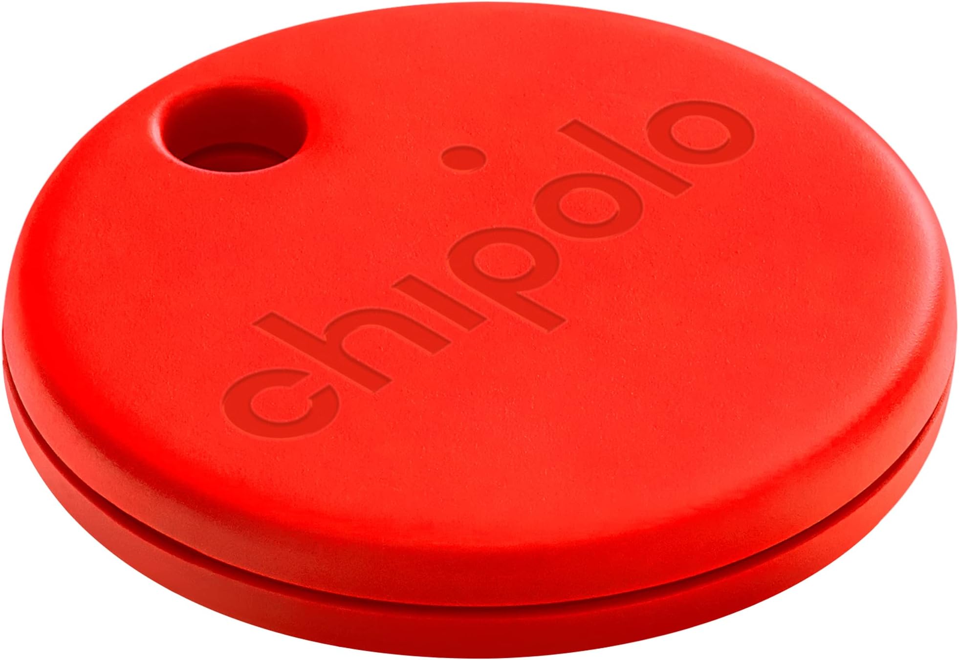 Chipolo ONE - 1 Pack - Key Finder, Bluetooth Tracker for Keys, Bag, Item Finder. Free Premium Features. iOS and Android Compatible (Red