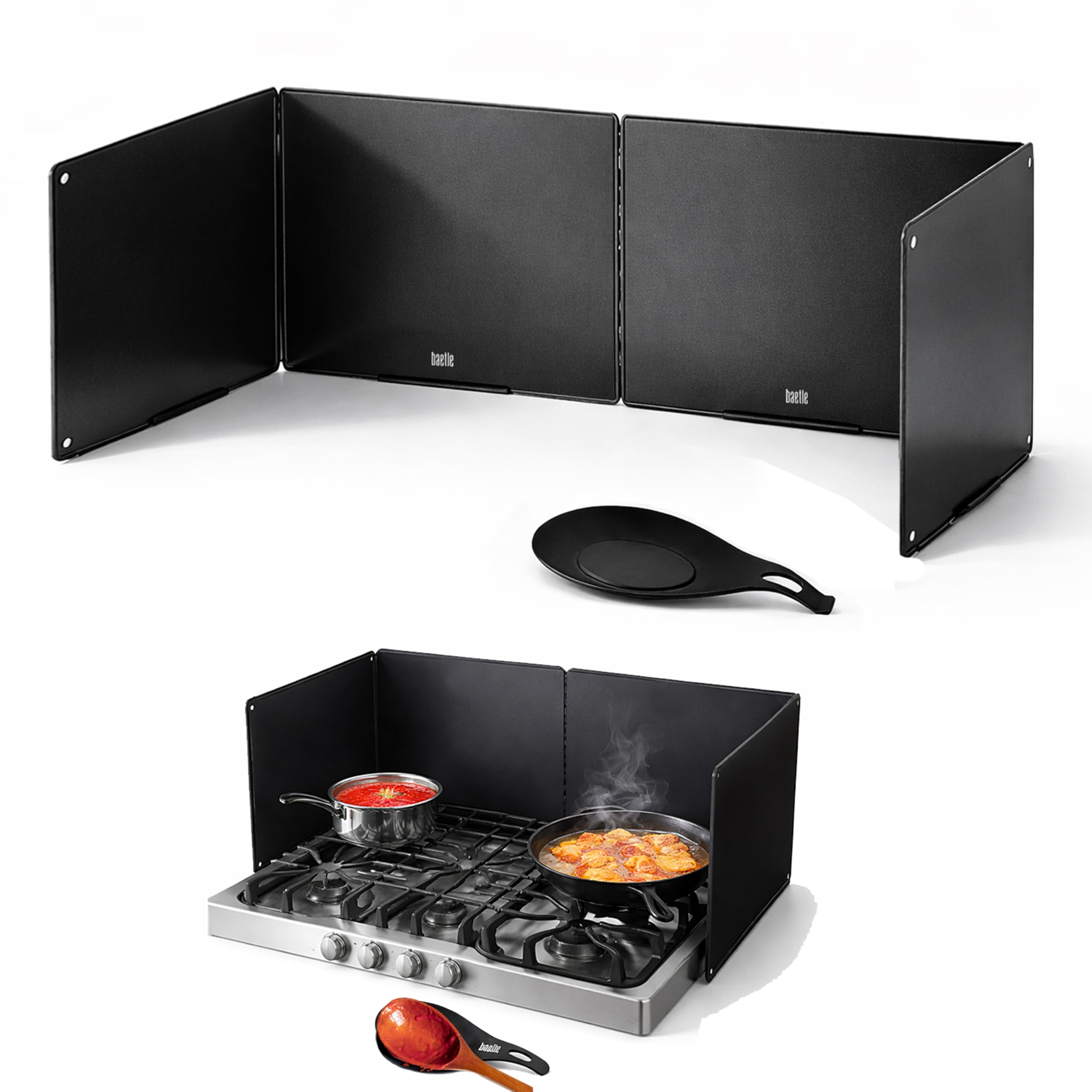 Amazon.com: Foldable, Nonstick, Grease Splatter Guard for Stove
