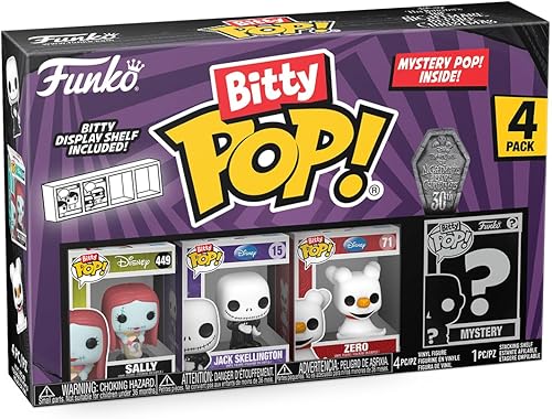 Miniatura 3 de Funko Bitty Pop The Nightmare Before Christmas - Figura miniatura de Sally, Jack Skellington, Zero and A Surprise Mystery - Coleccionable de 0.9