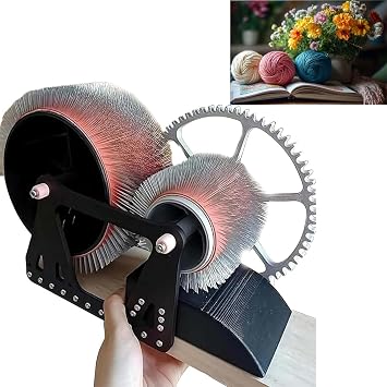 Manual Wool Carding Machine, Wooden Drum Carder for DIY Felting