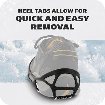 Yaktrax Walker Traction Cleats for Snow and Ice,Black,Large