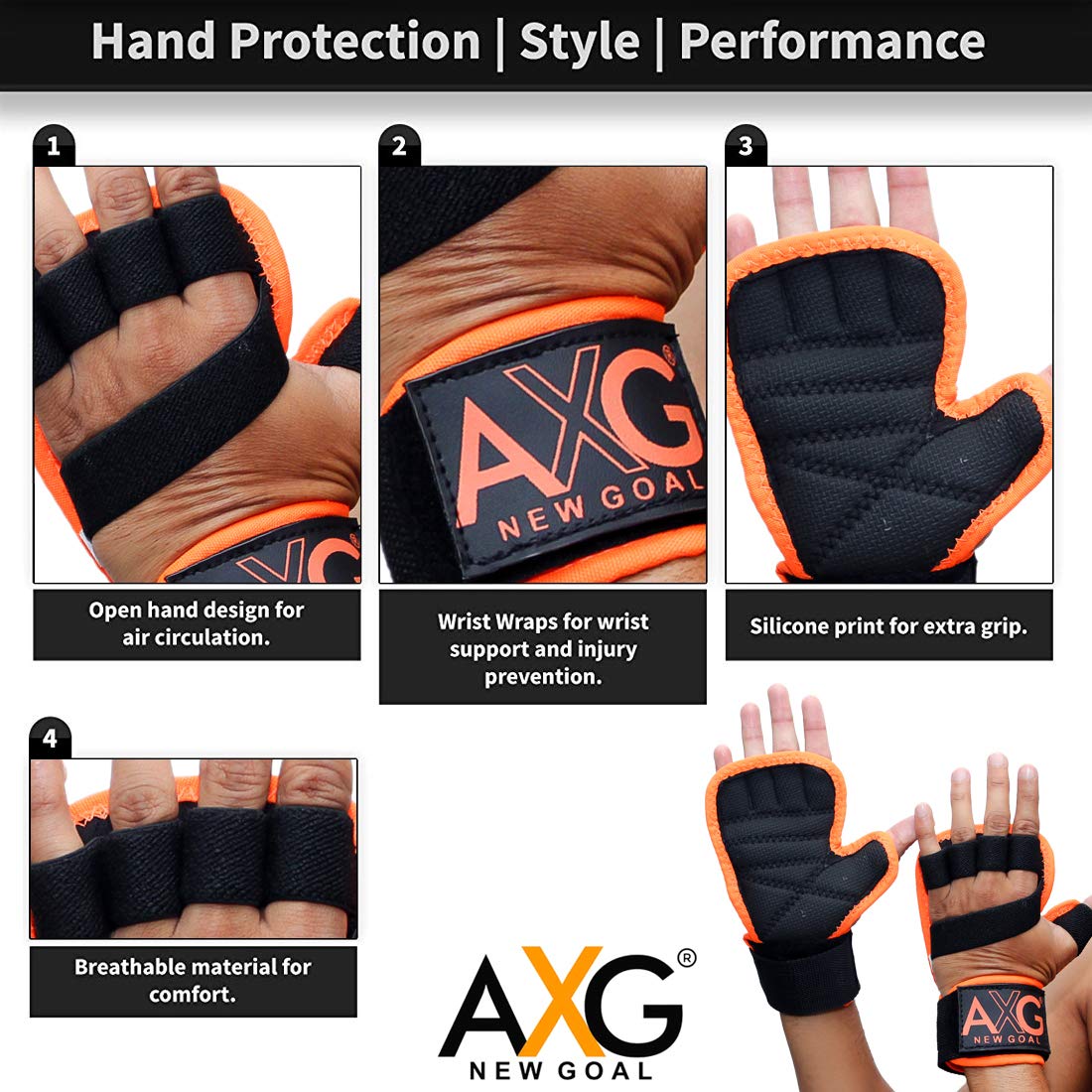 AXG NEW GOAL Imported Gym Combo Including Bag, Belt Large and Gloves Gym & Fitness Kit (Medium) 2