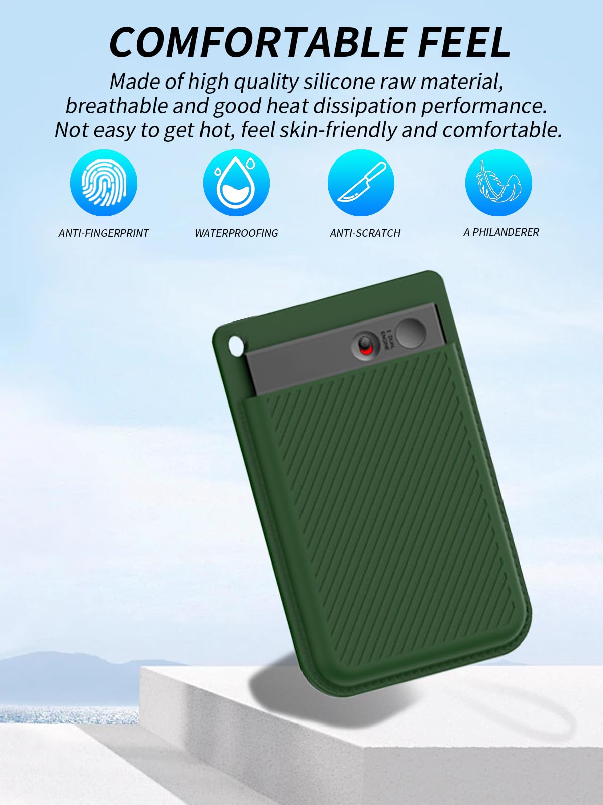 Étui pour enregistreur vocal PLAUD Note AI, protection tout compris, lavable, vert