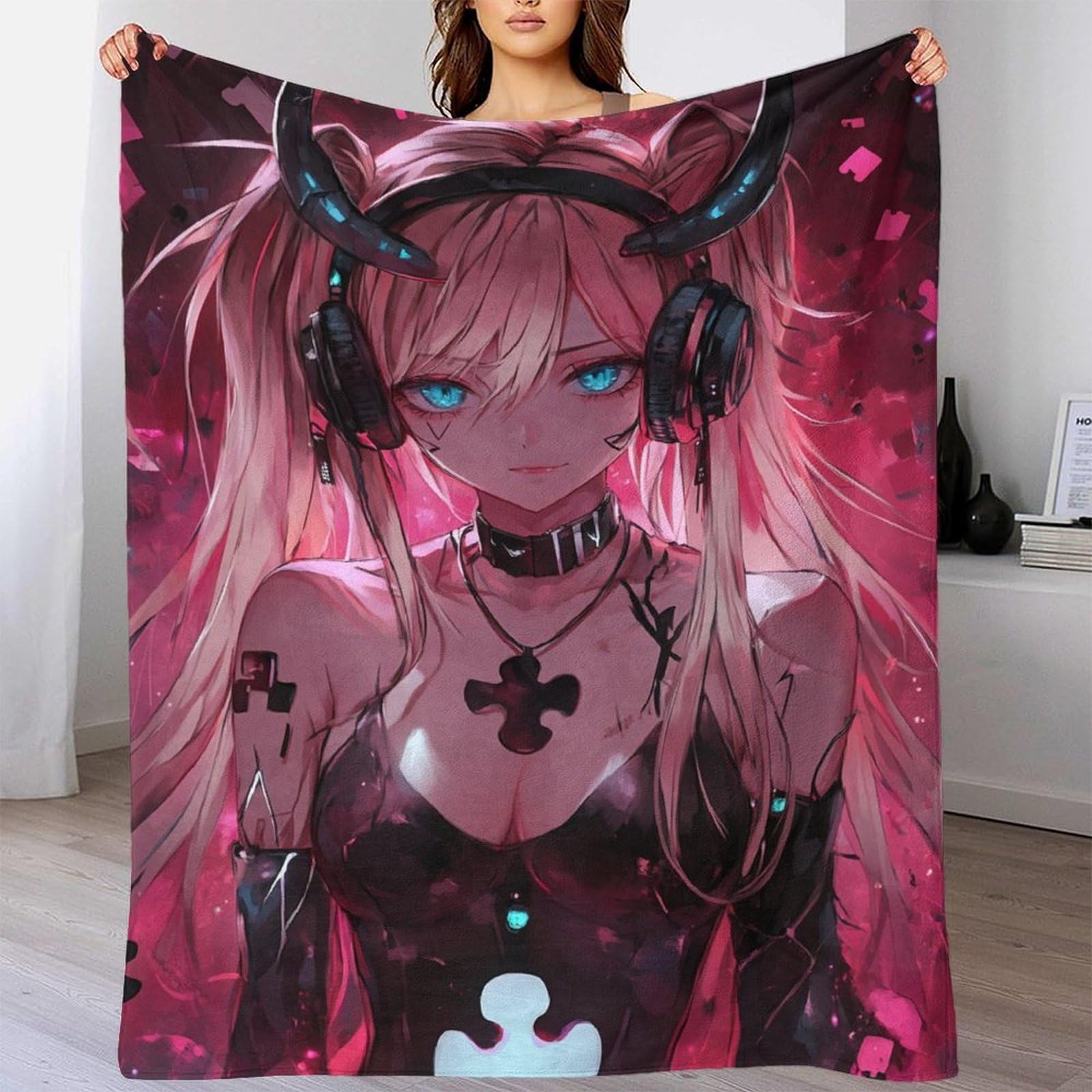 Couverture polaire ne peluche pas pour résoudre le froid hivernal avec style 3D