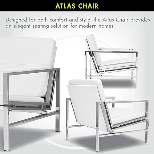 Miniatura 14 de Studio Designs Atlas - Silla decorativa moderna con reposabrazos acolchados, 29.5 pulgadas de ancho x 32 pulgadas de profundidad x 33 pulgadas de
