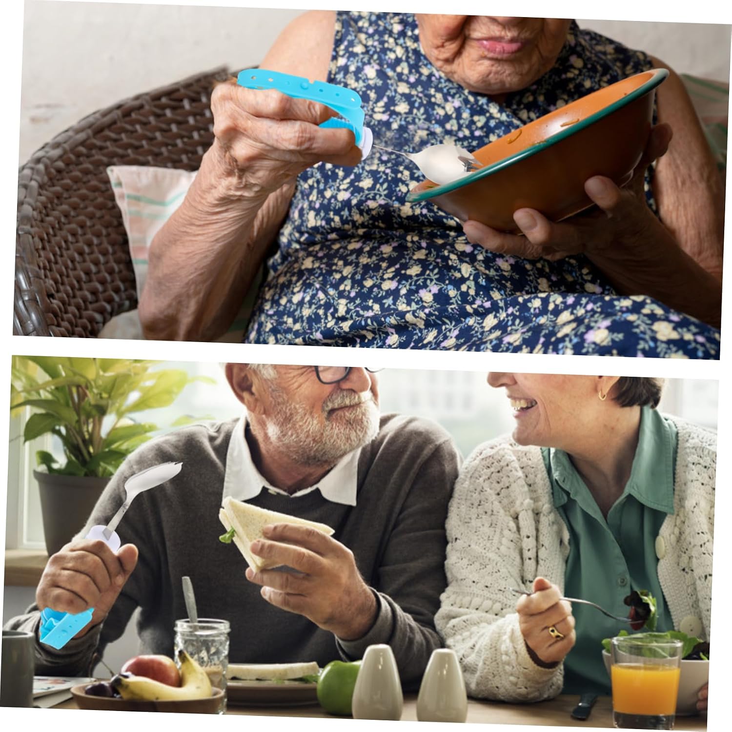 Non-Slip Elderly Spoon for Seniors Weighted Fork Spoon Grip for Hand for Seniors Lunch Utensils for Work
