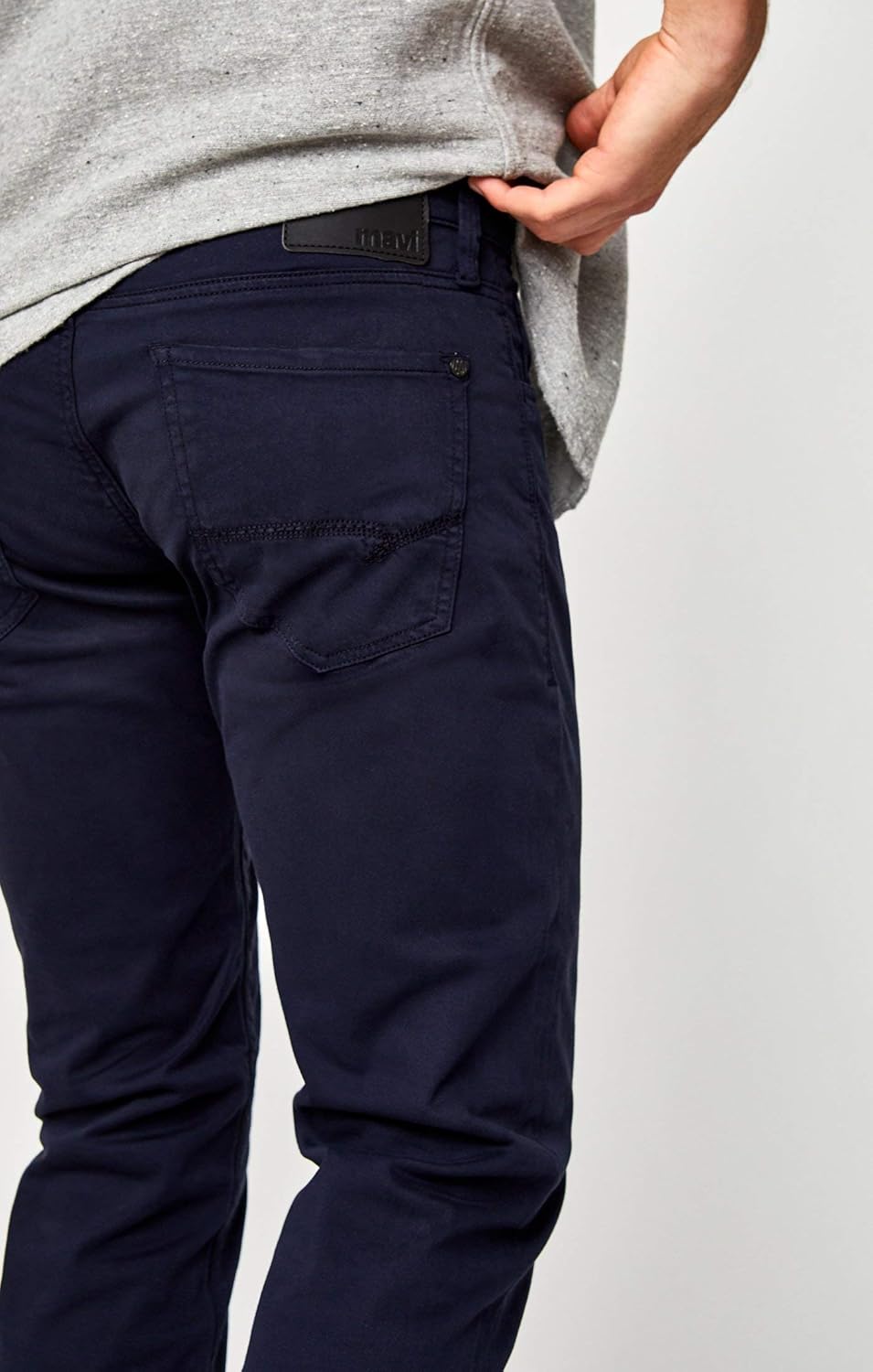 Mavi Zach Men's Straight Leg Regular Rise Jeans for Men – Casual Pants – Stretchable Men's – 38" Waist and 34" Length, Grey Twill - Image 4