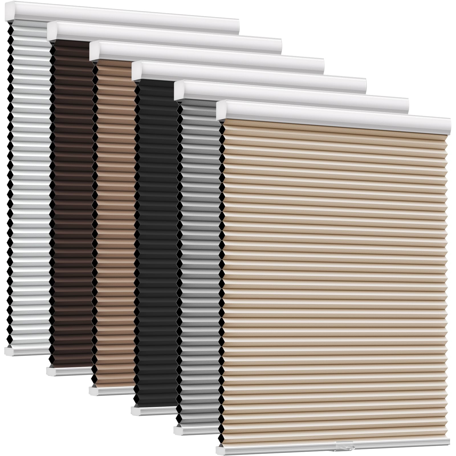 MYshade Cordless Blackout Cellular Shades for Windows, Honeycomb Window Shades with Thermal Insulation, Child & Pet Safe Room Darkening Shade, Easy