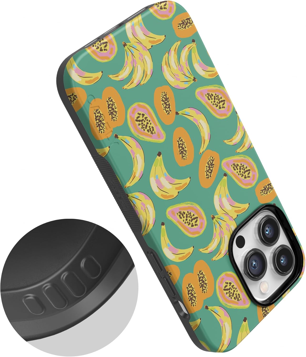 Casely iPhone 14 Pro Max Case | Papaya Palms | Dippin' Daisy's Tropical Vacation | Bold Protective Design | Compatible with MagSafe