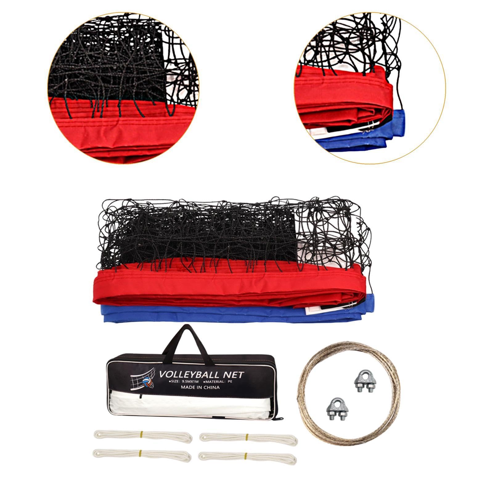 1 Red de Voleibol Profesional Juego Set Portátil Material Polietileno Oxford Estabilidad Mejorada Adecuado para Competición Entrenamiento Playa Piscin