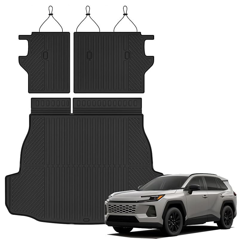 Forro de porta-malas e protetor do encosto em TPE AUXKO para Toyota RAV4 Hybrid 2026, não compatível com PHEV, 3 peças