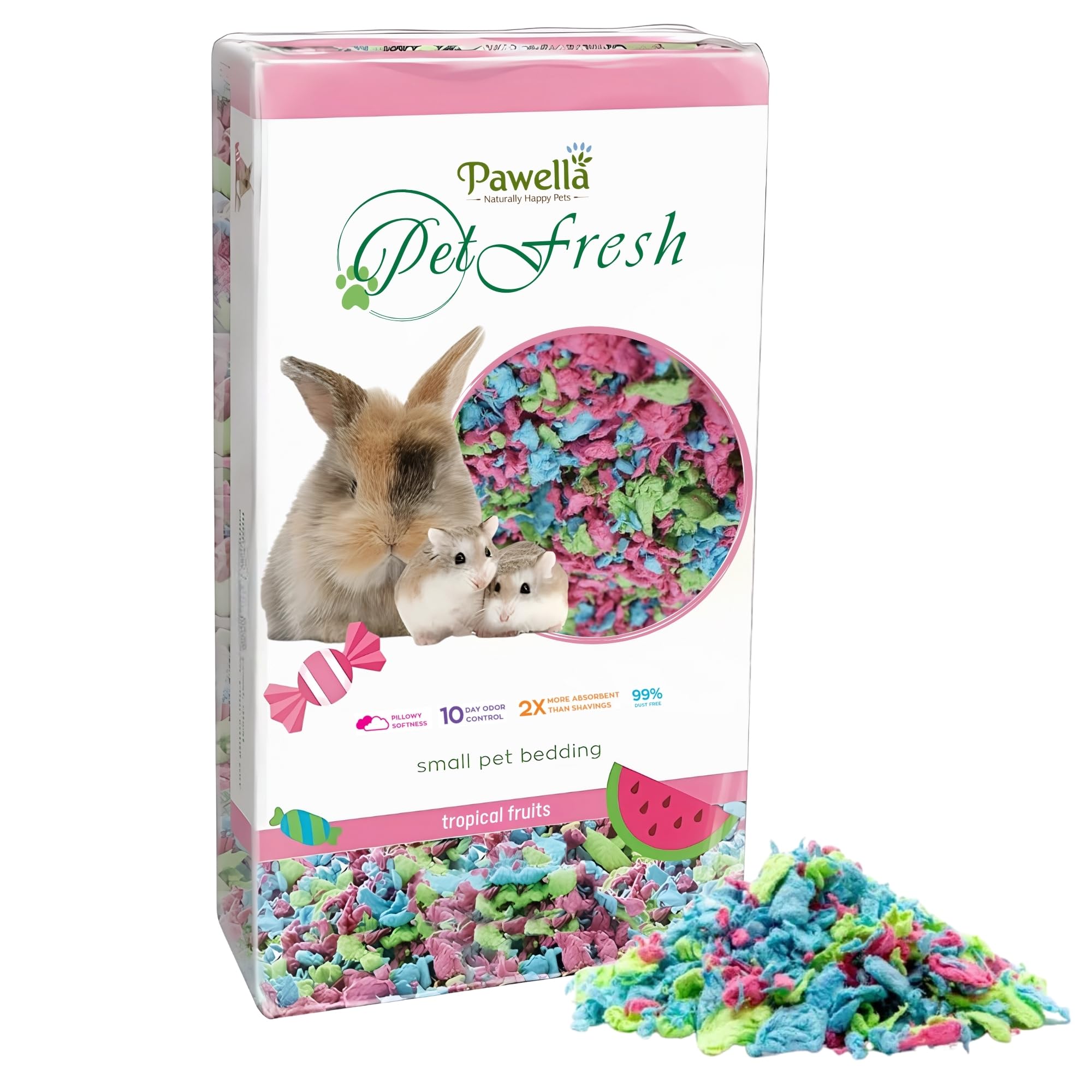 Premium Small Animal Bedding, 10L, Super Soft, 10-Day Odour Control, 2X Absorbent, Dust-Free