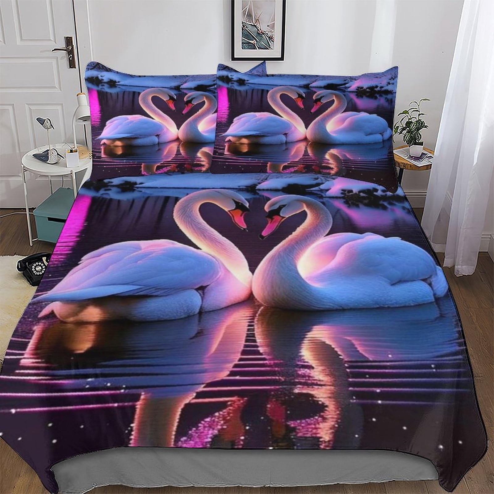 Housse de couette 3D cygne pour créer un cocon féerique dans la chambre