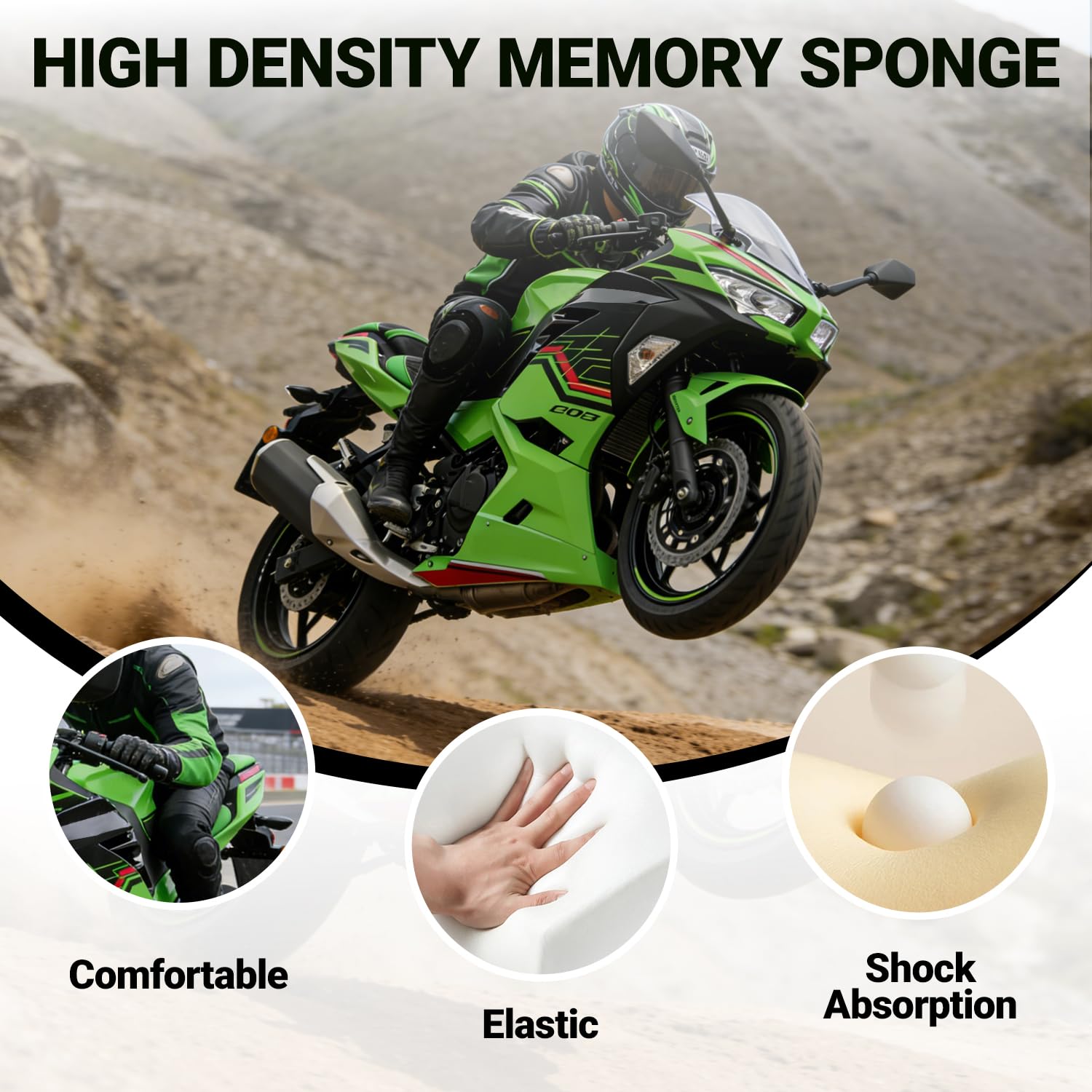 Amazon.com: Motorcycle Driver Seat for Kawasaki Ninja400 Z400 2018
