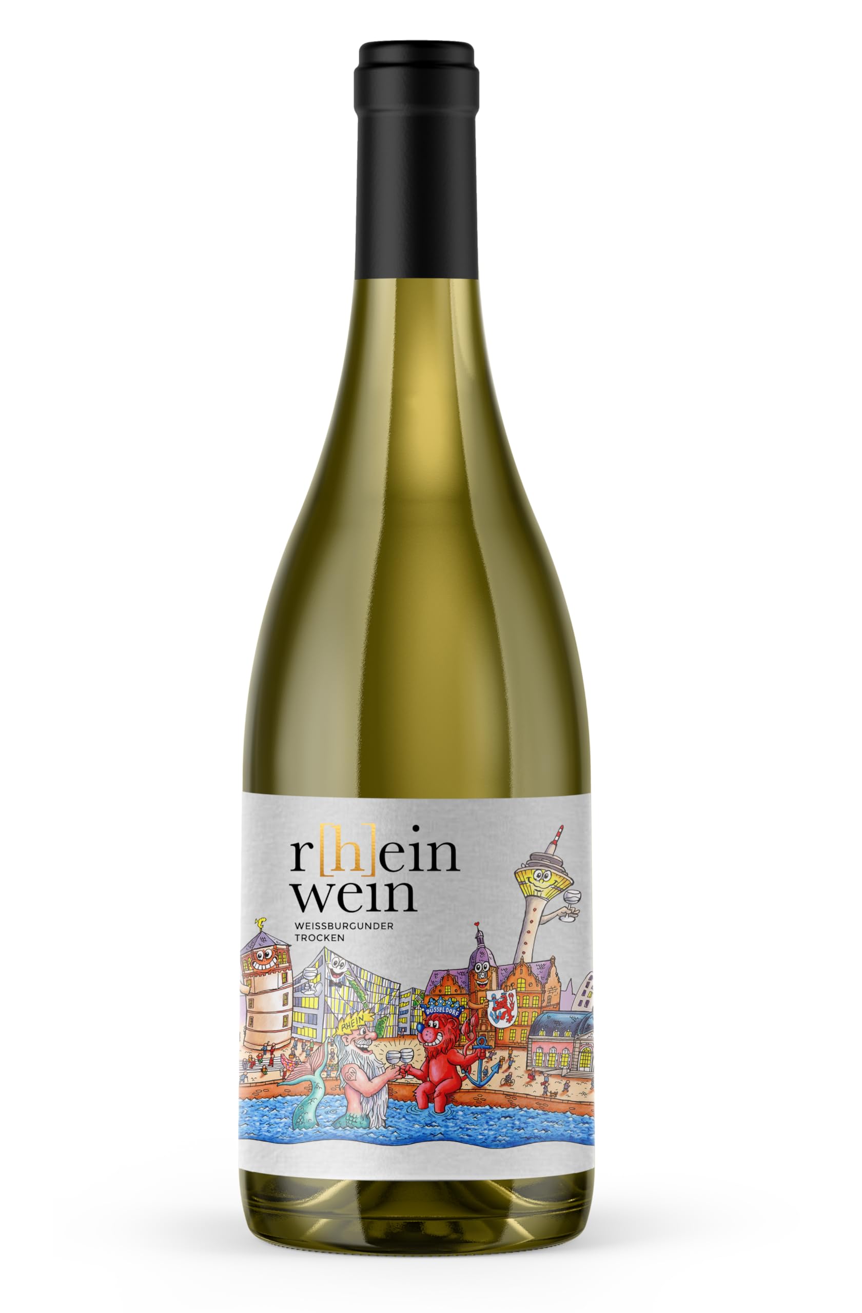 r[h]einwein Tilly Düsseldorf | Weissburgunder, trocken | 12% Vol. | 750ml Einzelflasche | Deutscher Qualitätswein Pfalz | 2022