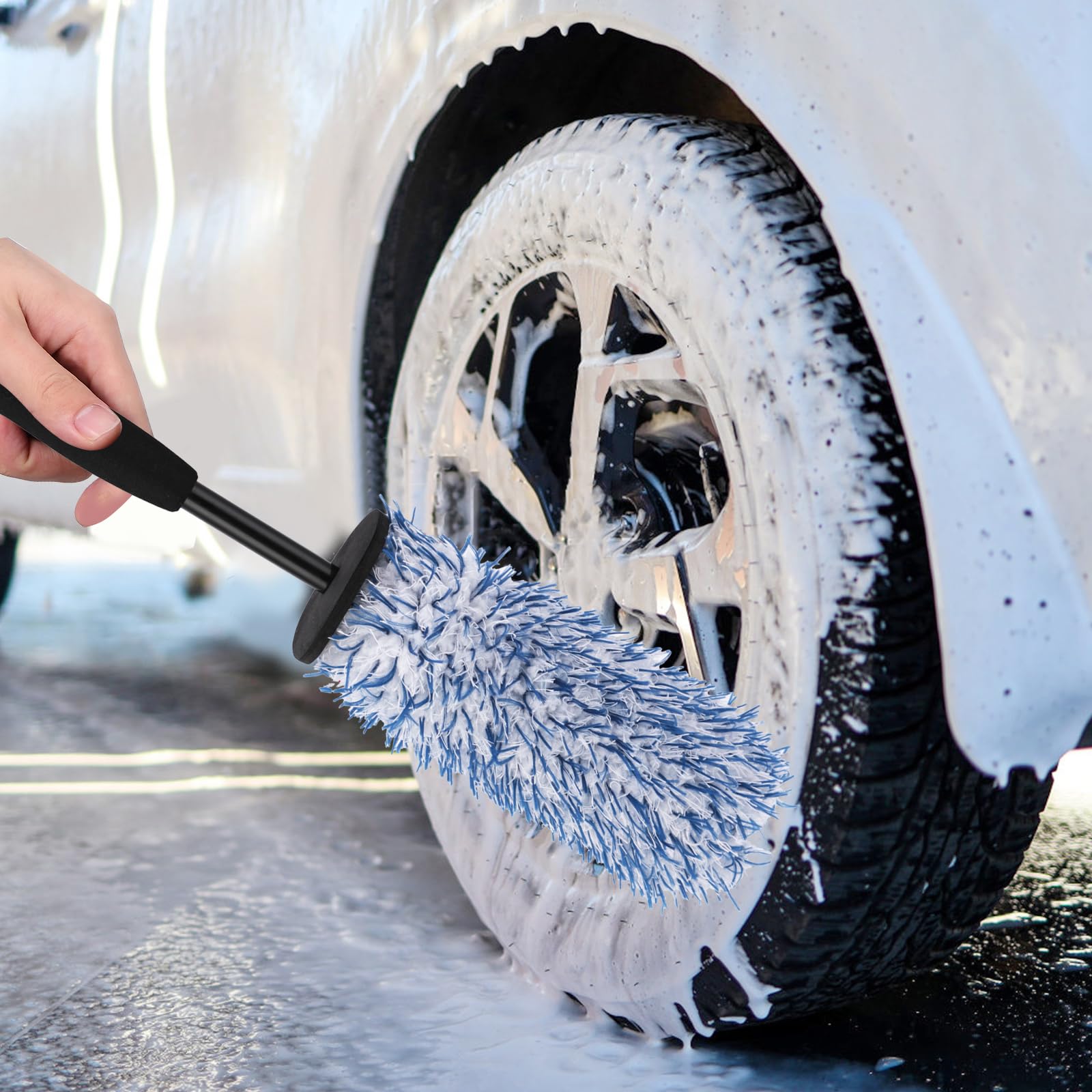 Tubo Lavavetri Auto 5 Metri Con 15 Connettori - Gomma Nera ID4mm OD7mm, Per Parabrezza E Irrigazione - Foto 4