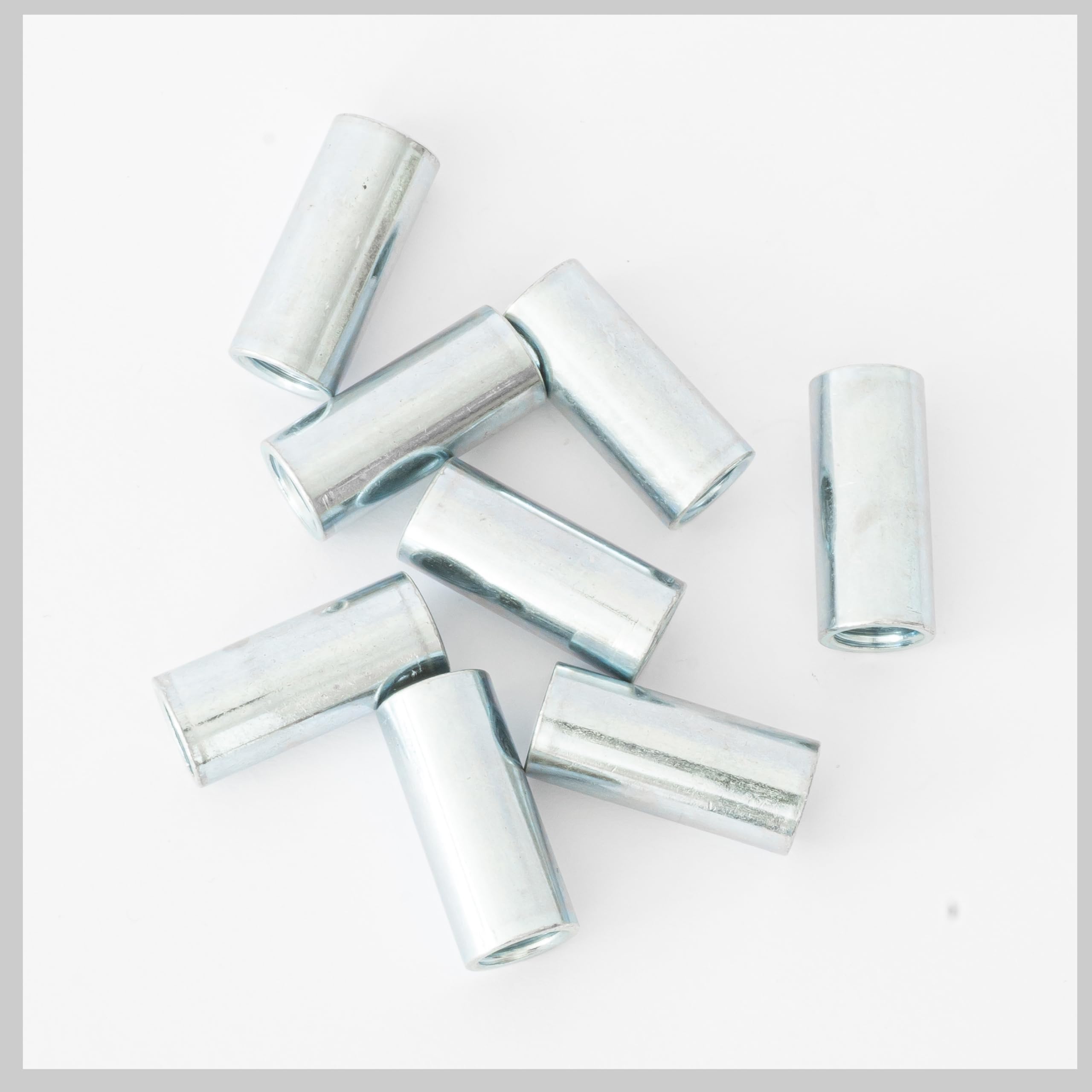 10 Dadi Di Collegamento Rotondi In Acciaio Inox 304 – Manicotti Filettati M5 E M6, Connettori Per Asta E Supporti, Misure 8x30 E 10x30 Mm