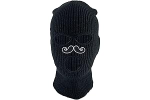 Hide and Shield 3-Hole Mustache Face Mask for Men