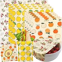 Vista 12 de Envoltura de cera de abeja reutilizable, paquete de 9 envolturas de cera de abeja para alimentos, envolturas ecológicas de cera de abeja, con bolsa