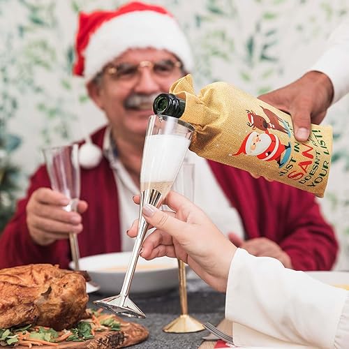 Miniatura 6 de 2 bolsas de vino, bolsas de regalo de vino de Navidad, regalos de boda, bolsa de vino, regalos de boda para pareja (Navidad de felicidad)