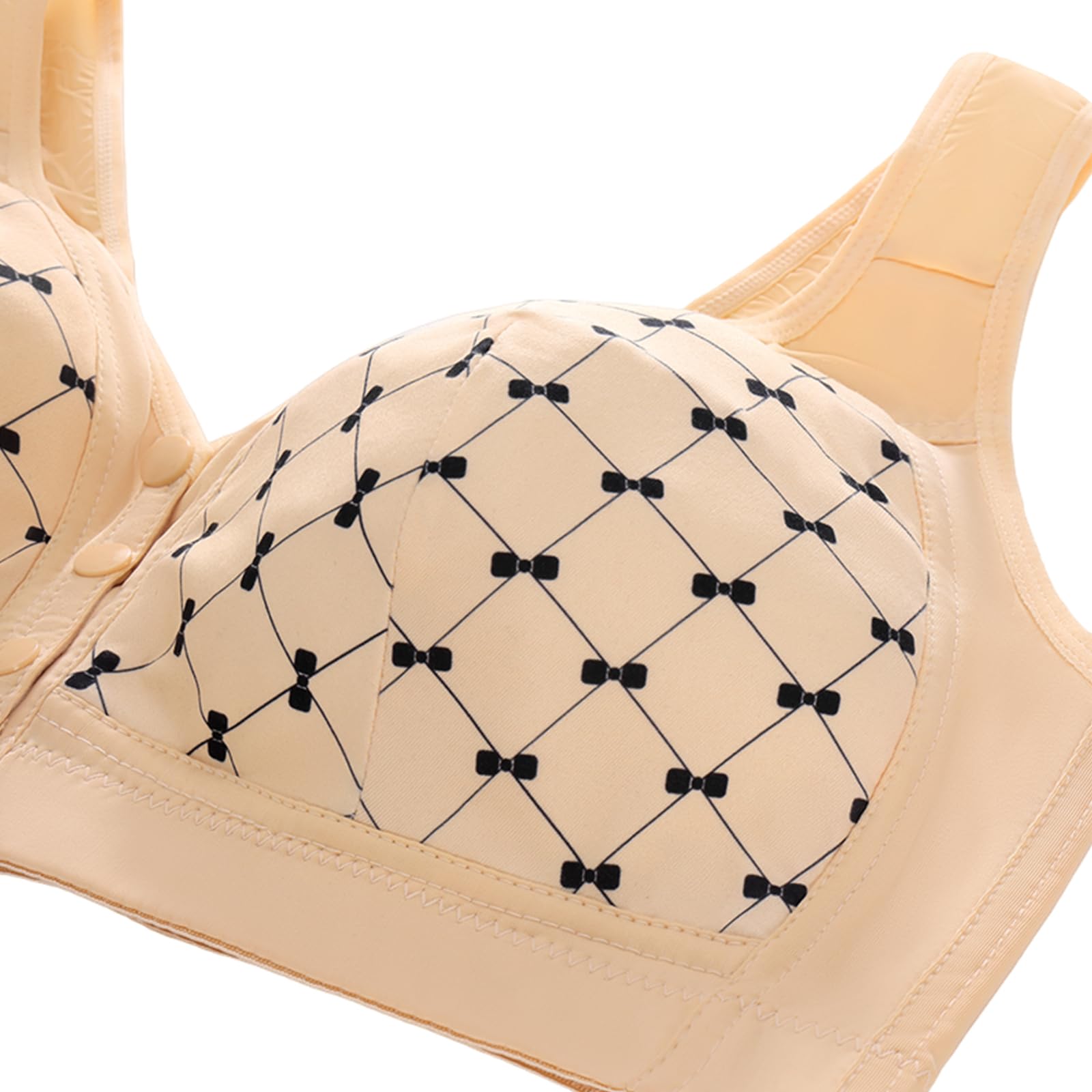 Reggiseno Donna Senza Ferretto Chiusura Frontale Set da 4, Reggiseni Taglie Forti in Cotone, Reggiseno Comodo per Seno Grande E Cadente