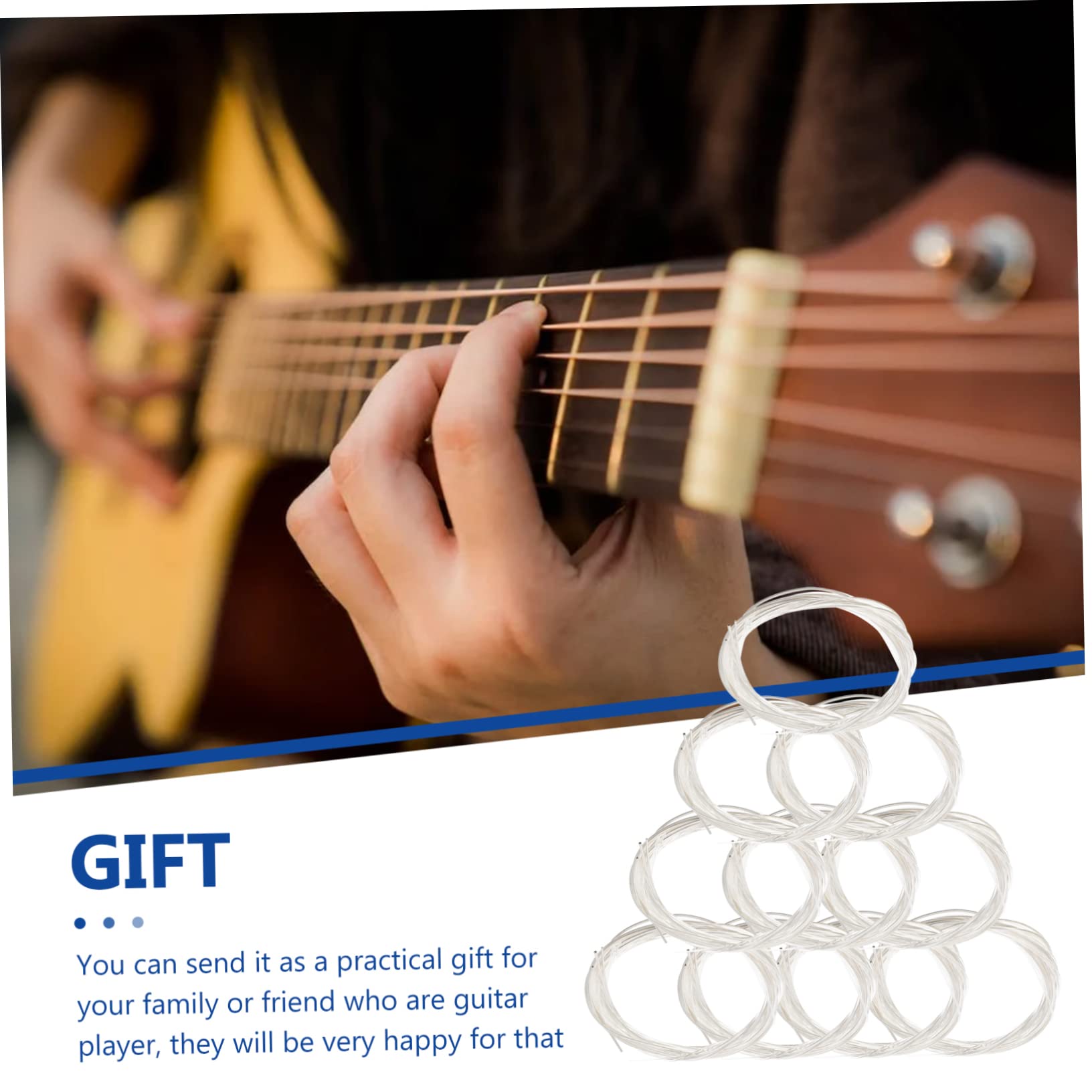 ibasenice 20confezioni Corde Per Chitarra Acustica Nylon Di Parti Per Chitarra Folk Suono e Confortevole Materiale Di Alta Qualità Per Musicisti