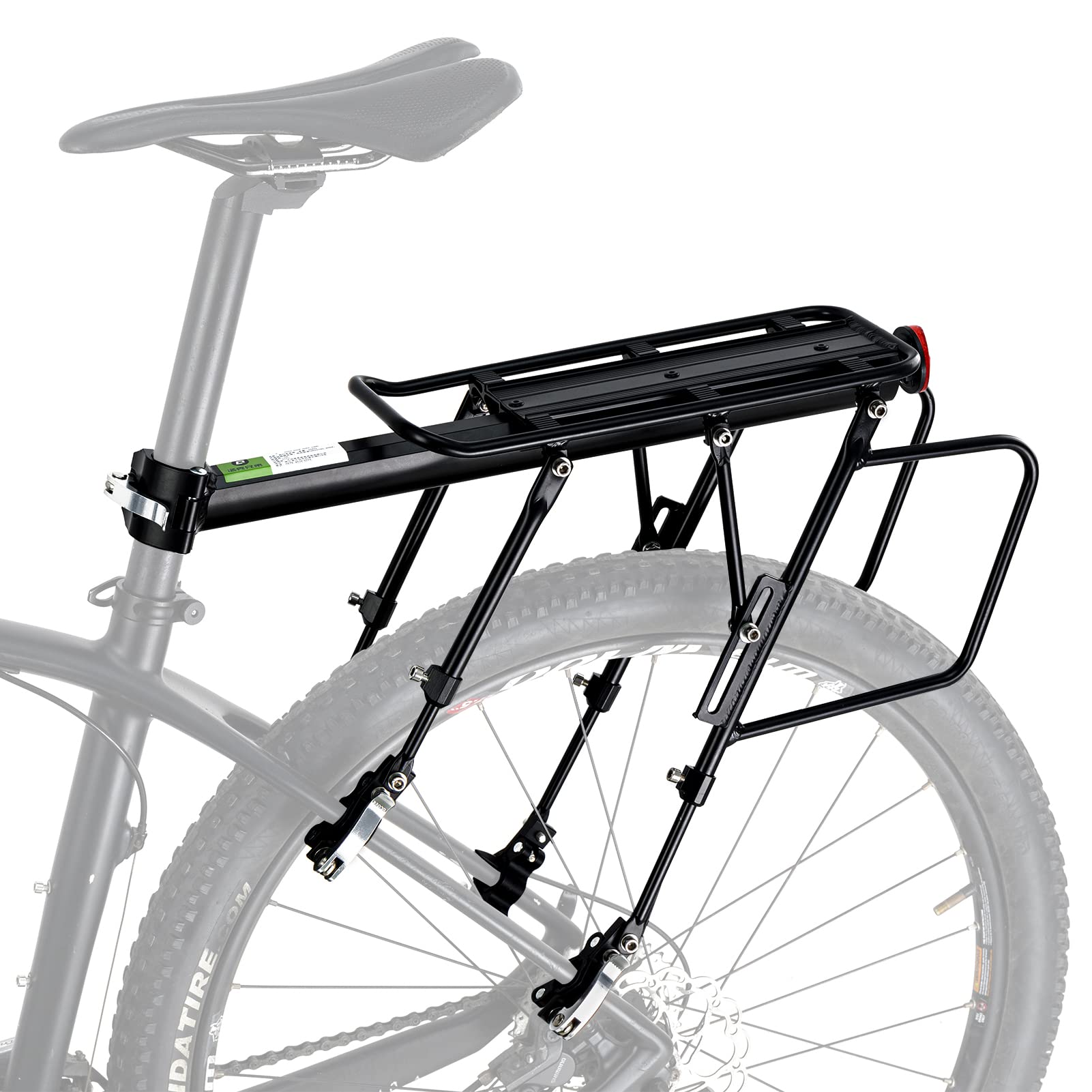 ROCKBROS Rear Bike Rack - 55 LBS Load Full Quick Release Aluminum Alloy Bike Cargo Racks with Instructions & Tools for MTB, Ebikes, Road Bike