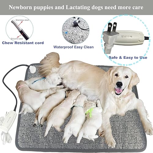 Miniatura 3 de Almohadilla térmica para mascotas para perros y gatos, alfombrilla térmica para interiores, almohadilla térmica eléctrica para perros, gatos, cable