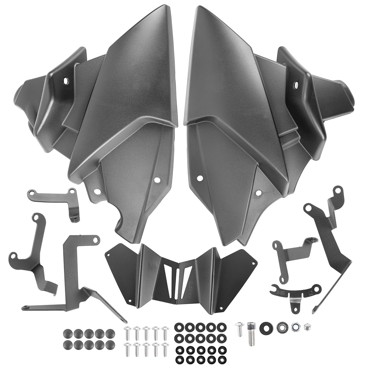Protector de Motor para Motocicleta alerón para Panza, carenado Inferior Compatible con Y-amaha MT09 MT 09 MT-09 SP 2021 2022 2023 ABS Bellypan Kit de Panel (Negro Mate)