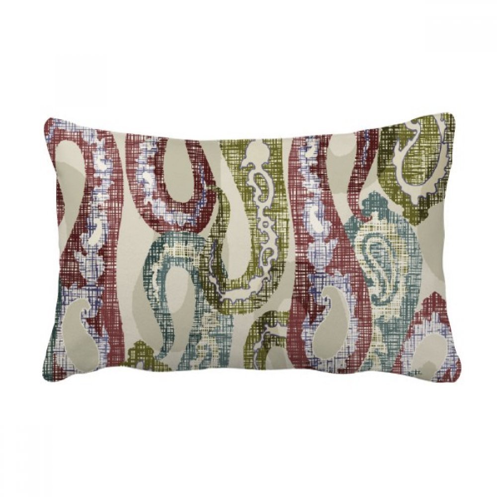 Oreiller lombaire motif abstrait multicolore 16x24 pouces throw coussin de canapé