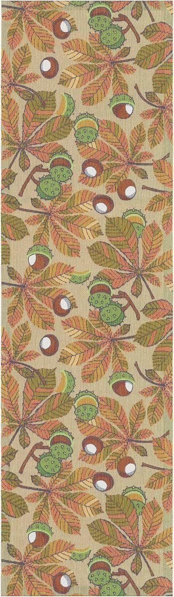 Ekelund Master Weavers -Chestnuts Table Runner - @14inch x 47inch Natural Organic Cotton, Multi Color (A1049)