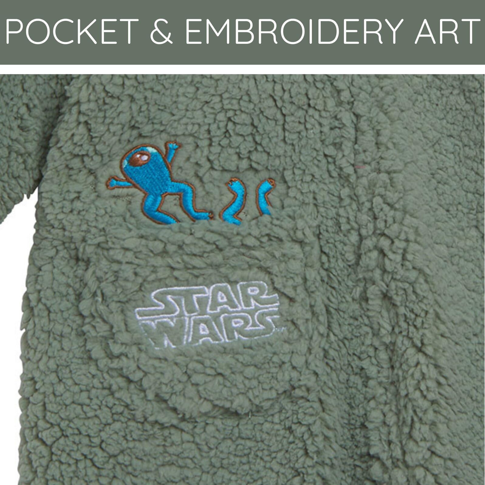 STAR WARS The Mandalorian Grogu - Tuta da cosplay in sherpa con cerniera, per neonati e bambini, 24 mesi